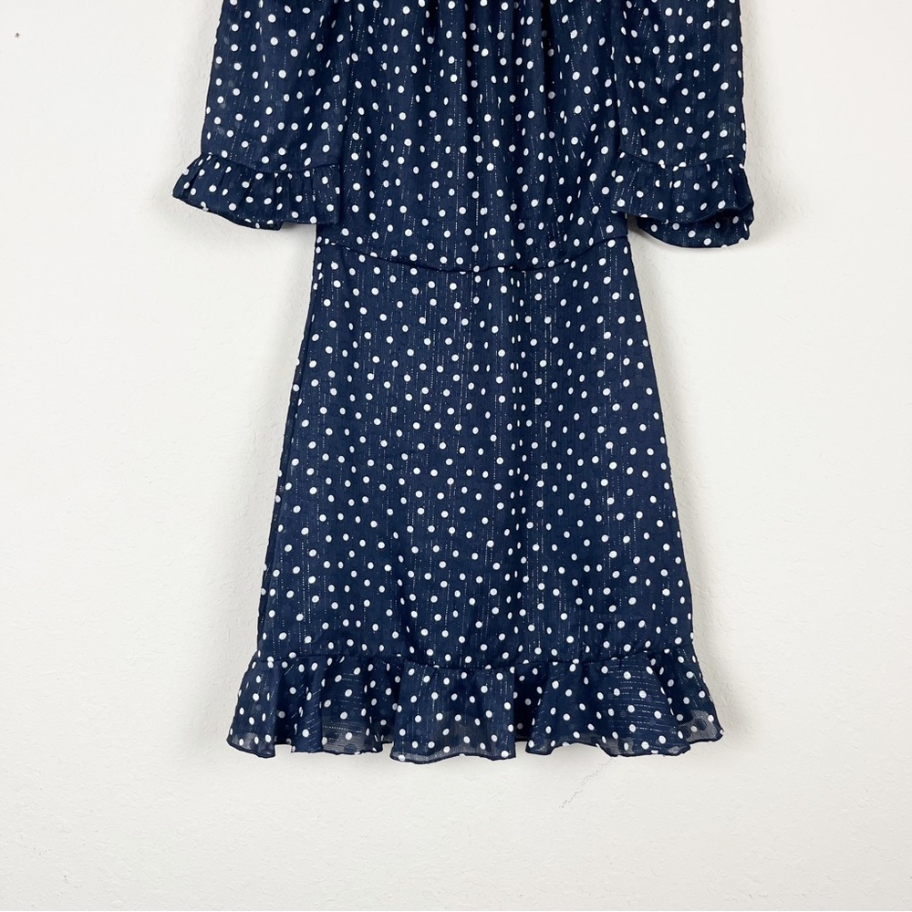Sandro Pearl Crystal Polka Dot Mini Dress Size 36 - Picture 3 of 10